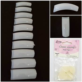 Classic Square Nail Tips ( natural ) 50pcs Bag #7