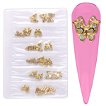 Gold Butterflies Metal Nail Charms Set / Gold butterfly charms / Butterfly charms