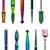 Drill Bit / CUTICLE CLEAN / Diamond set / Rainbow / 10 pc  / DB50