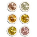 Raw GOLD Glitters 6 pcs 2g