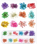 Natural Flowers MIX Nail Art 12 colors #183