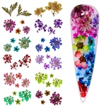 Natural Flowers MIX Nail Art 12 colors #187