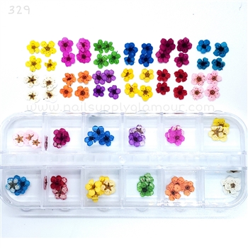 Natural Flowers MIX Nail Art 12 colors #189