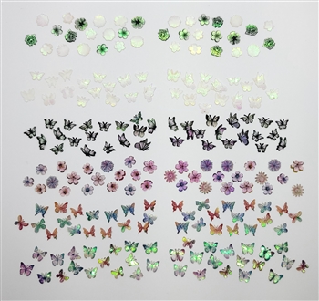 Holo Butterflies / Flowers DECO MIX # 19