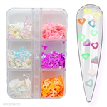 Valentines / Hearts / Raw Glitter / white / Blue / Pink / orange / Deco Mix # 251