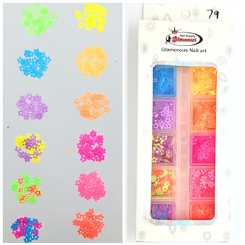 Neon Flowers Confetti DECO MIX # 79