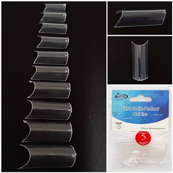 Extra Smile Perfect Nail Tips ( clear ) 50pcs Bag #5