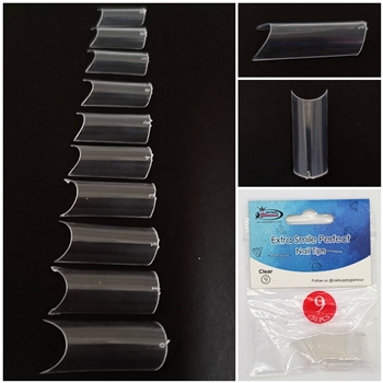 Extra Smile Perfect Nail Tips ( clear ) 50pcs Bag #9