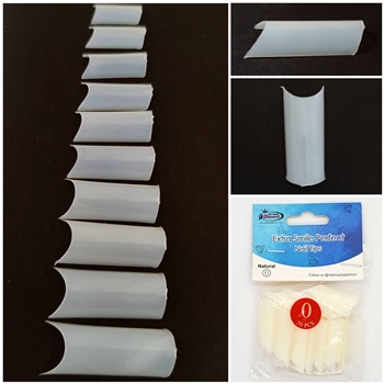 Extra Smile Perfect Nail Tips ( natural ) 50pcs Bag #0