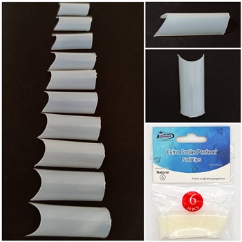 Extra Smile Perfect Nail Tips ( natural ) 50pcs Bag #6