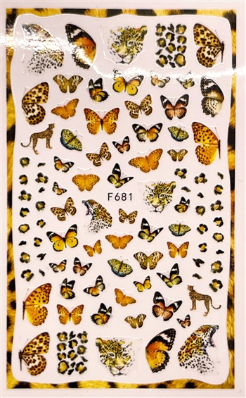 Cheetah Print Nail Stickers # 325