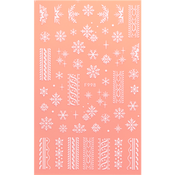 Christmas Nail Stickers / Snowflakes / White