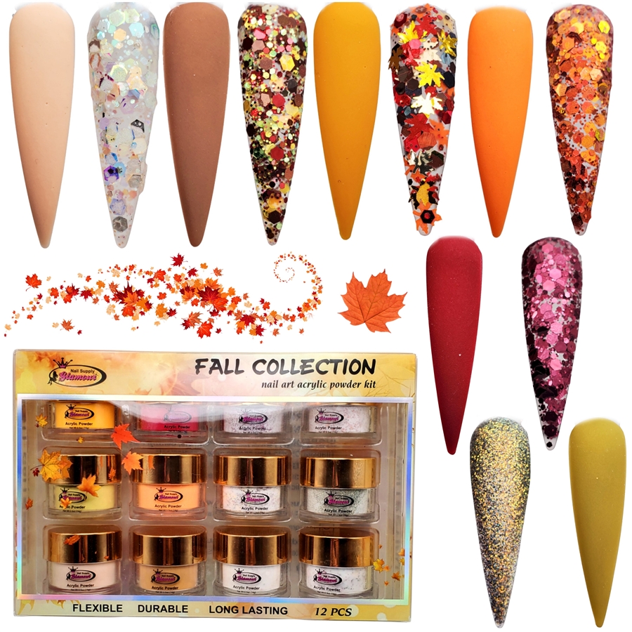 Fall Glitters Colors Acrylic Collection Part 2 - Mix sizes glitter