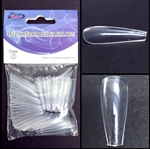 FULL COVER Ballerina Nail Tips REFILLS CLEAR 50 pcs #1