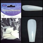 FULL COVER Ballerina Nail Tips REFILLS NATURAL 50 pcs #9