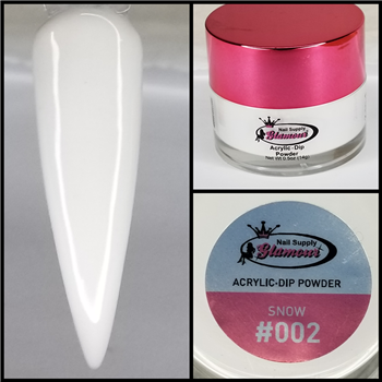 Glamour 2 in 1 Acrylic & Dip Powder SNOW 002  1/2oz