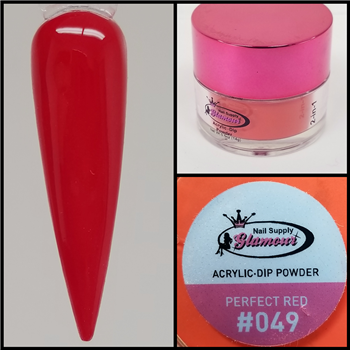Glamour 2 in 1 Acrylic & Dip Powder PERFECT RED 049 1/2oz