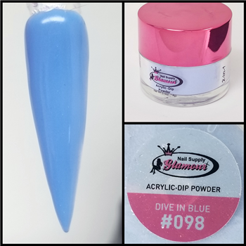 Glamour 2 in 1 Acrylic & Dip Powder DIVE IN BLUE 098 1/2oz