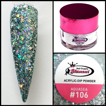 2 in 1 Acrylic & Dip GLITTER AQUASEA # 106 1/2oz