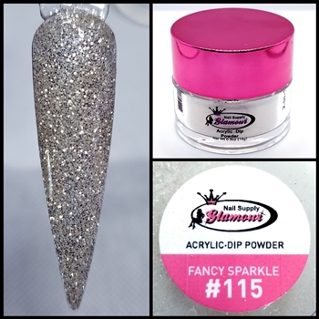 2 in 1 Acrylic & Dip Powder GLITTER FANCY SPARKLE # 115 1/2oz