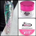 2 in 1 Acrylic & Dip Powder GLITTER COTTON CANDY # 117 1/2oz