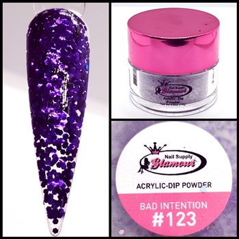 2 in 1 Acrylic & Dip GLITTER BAD INTENTION #123 1/2oz