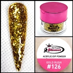 2 in 1 Acrylic & Dip Powder GLITTER GOLD RUSH #126 1/2oz