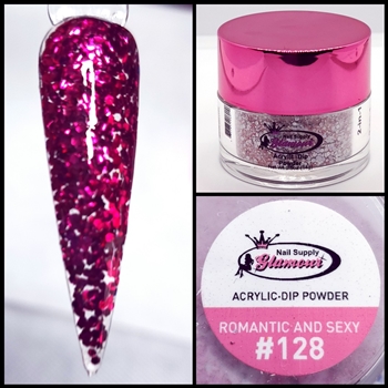 2 in 1 Acrylic & Dip GLITTER ROMANTIC AND SEXY # 128 1/2 oz