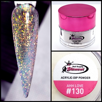 2 in 1 Acrylic & Dip GLITTER AHH LOVE #130 1/2oz