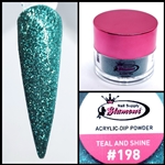 2 in 1 Acrylic & Dip TEAL AND SHINE #198 1/2oz