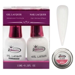 Glamour GEL POLISH / NAIL LACQUER DUO SNOW #002