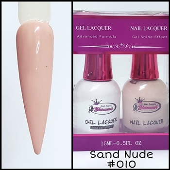 Glamour GEL POLISH / NAIL LACQUER DUO SAND NUDE #010