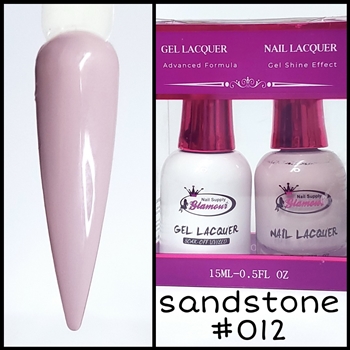 Glamour GEL POLISH / NAIL LACQUER DUO SANDSTONE #012