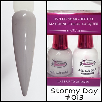 Glamour GEL POLISH / NAIL LACQUER DUO STORMY DAY#013