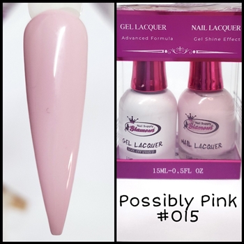 Glamour GEL POLISH / NAIL LACQUER DUO POSSIBLY PINK #015