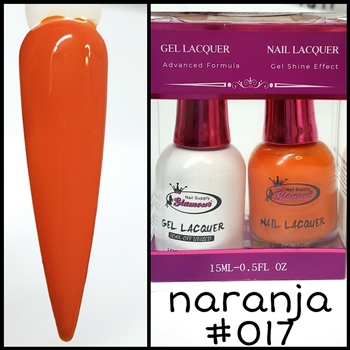 Glamour GEL POLISH / NAIL LACQUER DUO NARANJA #017