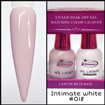 Glamour GEL POLISH / NAIL LACQUER DUO INTIMATE WHITE #018