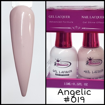 Glamour GEL POLISH / NAIL LACQUER DUO ANGELIC #019