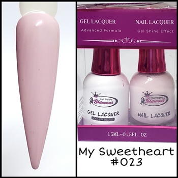 Glamour GEL POLISH / NAIL LACQUER DUO MY SWEETHEART #023