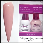 Glamour GEL POLISH / NAIL LACQUER DUO INTERACTIVE CREAM #025