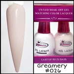 Glamour GEL POLISH / NAIL LACQUER DUO GREAMERY #026