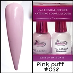 Glamour GEL POLISH / NAIL LACQUER DUO PINK PUFF #028