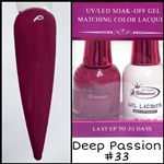 Glamour GEL POLISH / NAIL LACQUER DUO DEEP PASSION #033