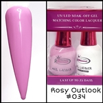Glamour GEL POLISH / NAIL LACQUER DUO ROSY OUTLOOK #034