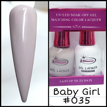 Glamour GEL POLISH / NAIL LACQUER DUO BABY GIRL #035