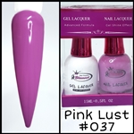 Glamour GEL POLISH / NAIL LACQUER DUO PINK LUST #037