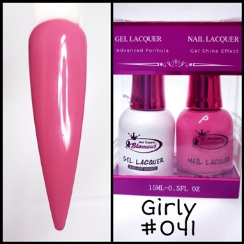 Glamour GEL POLISH / NAIL LACQUER DUO GIRLY #041