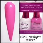Glamour GEL POLISH / NAIL LACQUER DUO PINK DELIGHT #042