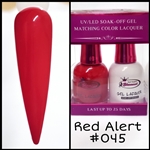 Glamour GEL POLISH / NAIL LACQUER DUO RED ALERT #045