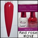 Glamour GEL POLISH / NAIL LACQUER DUO RED ROSE #048